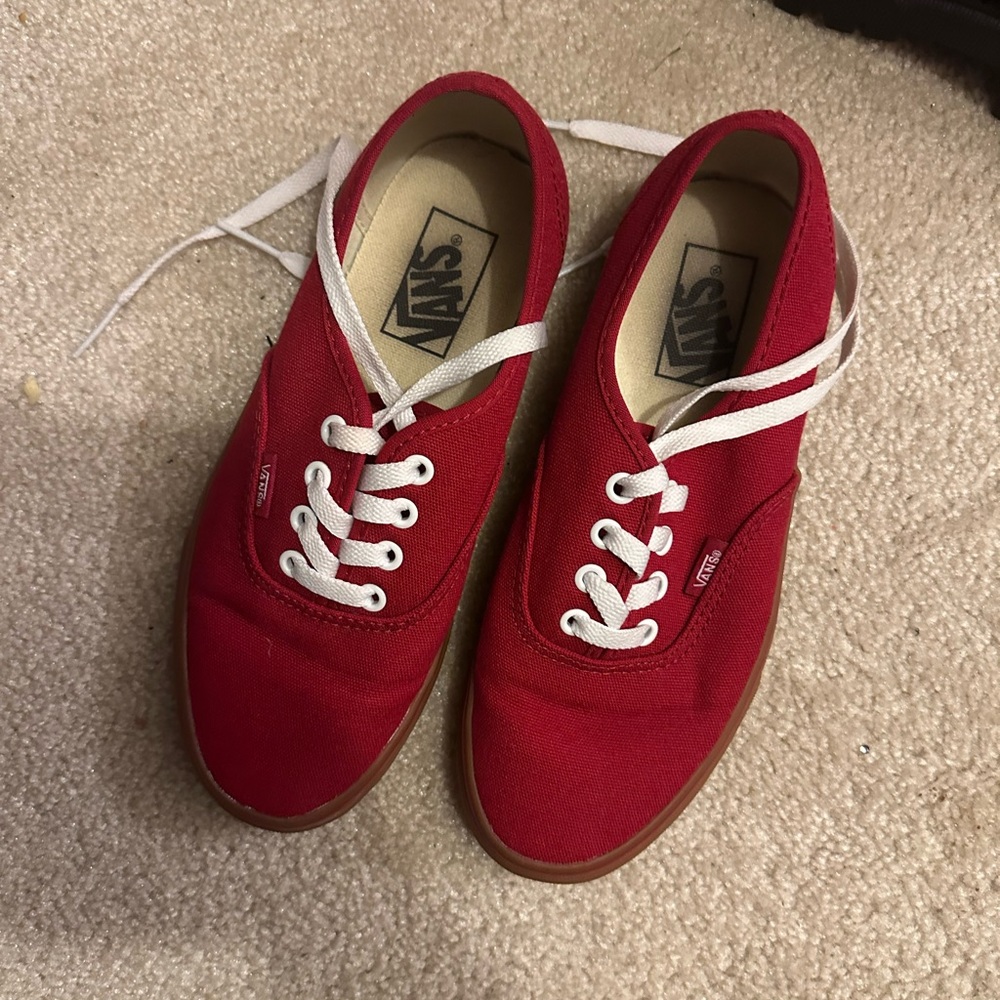 Vans Red Canvas Sneakers